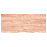 Vidaxx Waschtischplatte 120x50x (2-4) cm behandeltes Massivholz hellbraun