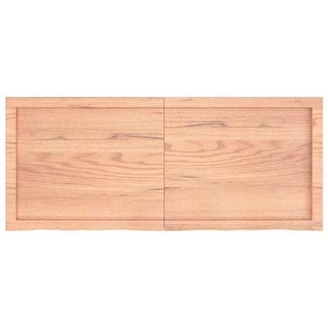 Vidaxx Waschtischplatte 120x50x (2-4) cm behandeltes Massivholz hellbraun