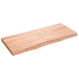 Vidaxx Waschtischplatte 120x50x (2-6) cm behandeltes Massivholz hellbraun