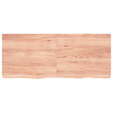 Vidaxx Waschtischplatte 120x50x (2-6) cm behandeltes Massivholz hellbraun