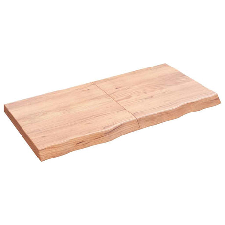 Vidaxx Waschtischplatte 120x60x (2-6) cm, behandeltes Massivholz hellbraun