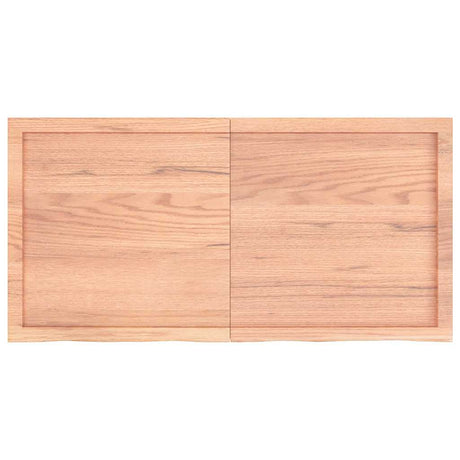 Vidaxx Waschtischplatte 120x60x (2-6) cm, behandeltes Massivholz hellbraun