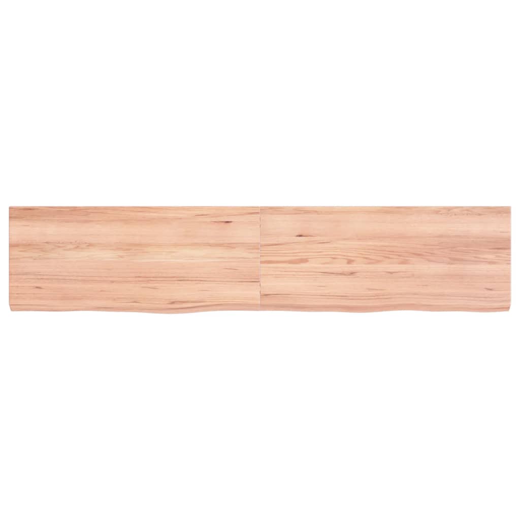 Vidaxx Waschtischplatte 140x30x (2-4) cm behandeltes Massivholz hellbraun