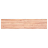 Vidaxx Waschtischplatte 140x30x (2-4) cm behandeltes Massivholz hellbraun
