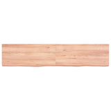 Vidaxx Waschtischplatte 140x30x (2-6) cm behandeltes Massivholz hellbraun