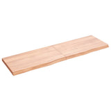 Vidaxx Waschtischplatte 140x40x (2-4) cm behandeltes Massivholz hellbraun