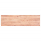 Vidaxx Waschtischplatte 140x40x (2-4) cm behandeltes Massivholz hellbraun