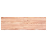 Vidaxx Waschtischplatte 140x40x (2-6) cm behandeltes Massivholz hellbraun