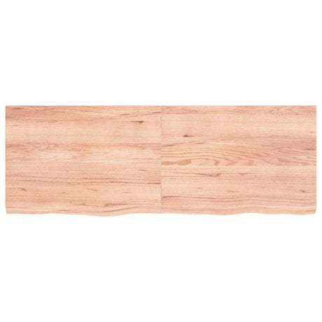Vidaxx Waschtischplatte 140x50x (2-4) cm behandeltes Massivholz hellbraun