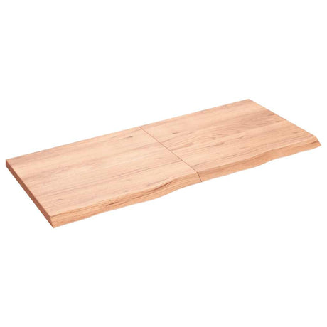 Vidaxx Waschtischplatte 140x60x (2-4) cm behandeltes Massivholz hellbraun
