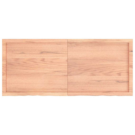 Vidaxx Waschtischplatte 140x60x (2-4) cm behandeltes Massivholz hellbraun