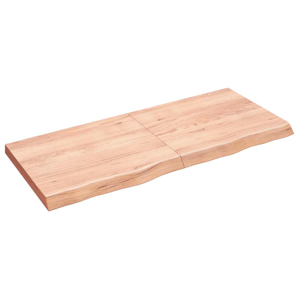 Vidaxx Waschtischplatte 140x60x (2-6) cm, behandeltes Massivholz hellbraun