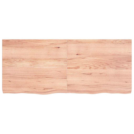 Vidaxx Waschtischplatte 140x60x (2-6) cm, behandeltes Massivholz hellbraun