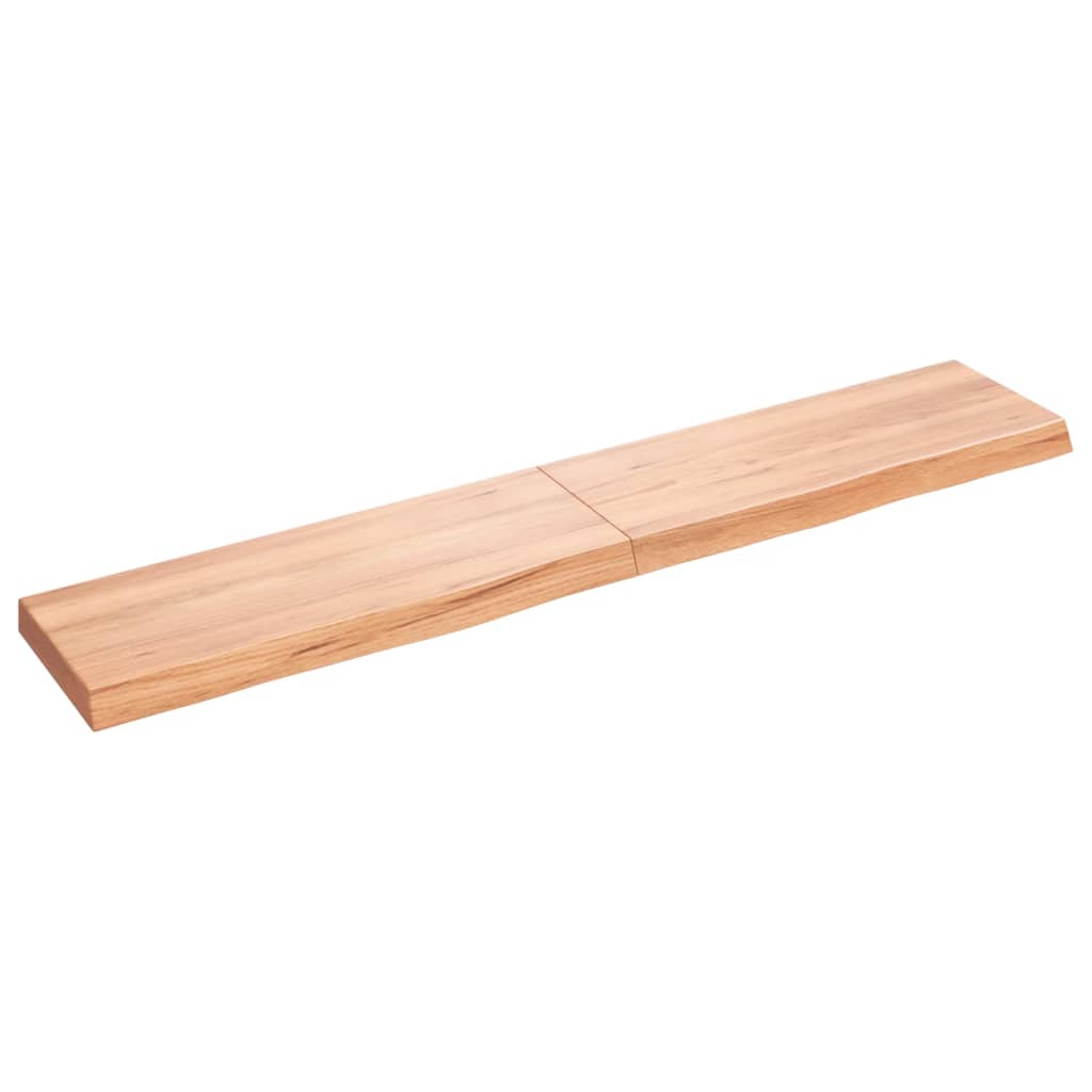 Vidaxx Waschtischplatte 160x30x (2-6) cm, behandeltes Massivholz hellbraun