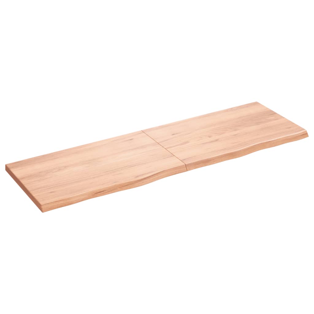 Vidaxx Waschtischplatte 160x50x (2-4) cm behandeltes Massivholz hellbraun