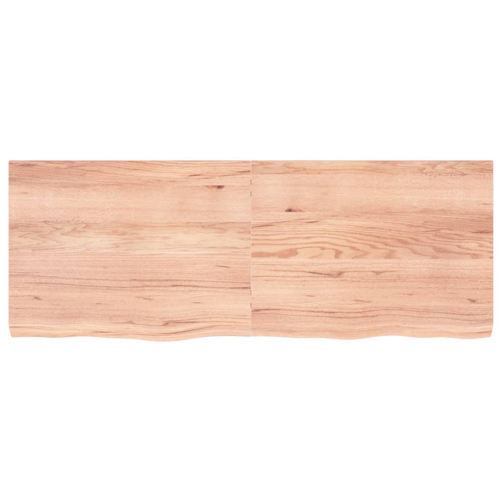 Vidaxx Waschtischplatte 160x60x (2-6) cm, behandeltes Massivholz hellbraun