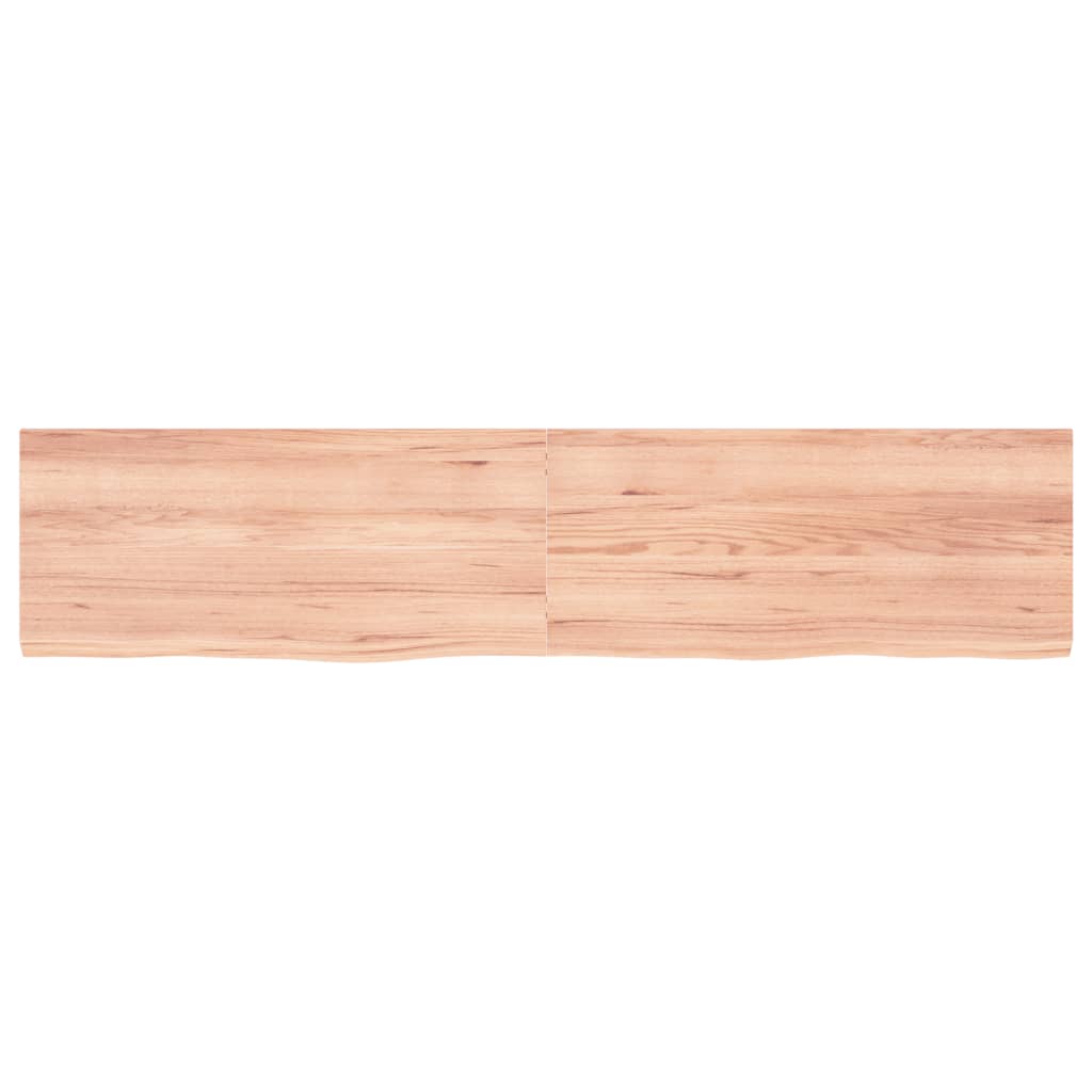 Vidaxx Waschtischplatte 180x40x (2-4) cm, behandeltes Massivholz hellbraun