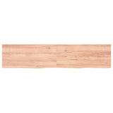 Vidaxx Waschtischplatte 180x40x (2-4) cm, behandeltes Massivholz hellbraun