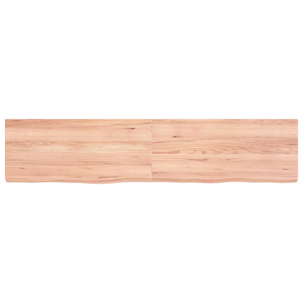 Vidaxx Waschtischplatte 180x40x (2-6) cm, behandeltes Massivholz hellbraun