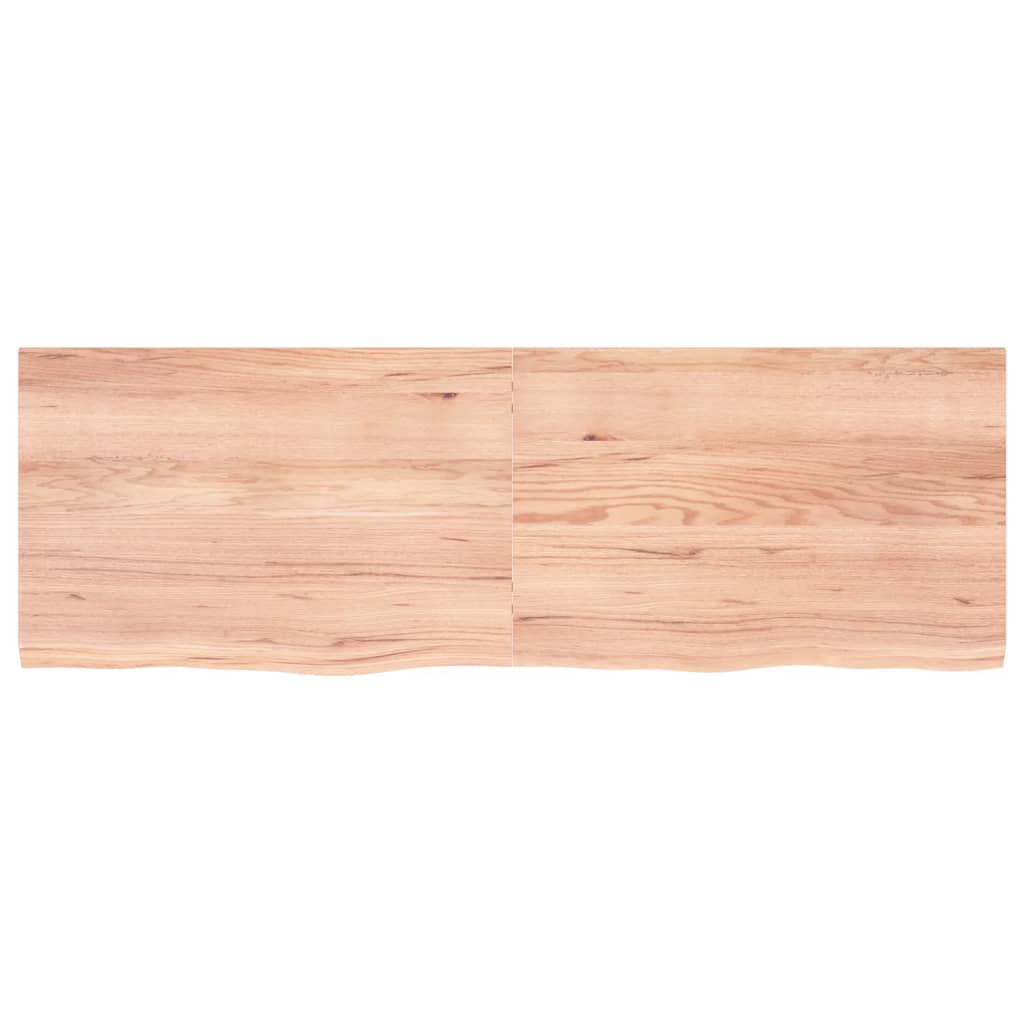 Vidaxx Waschtischplatte 180x60x (2-4) cm, behandeltes Massivholz hellbraun