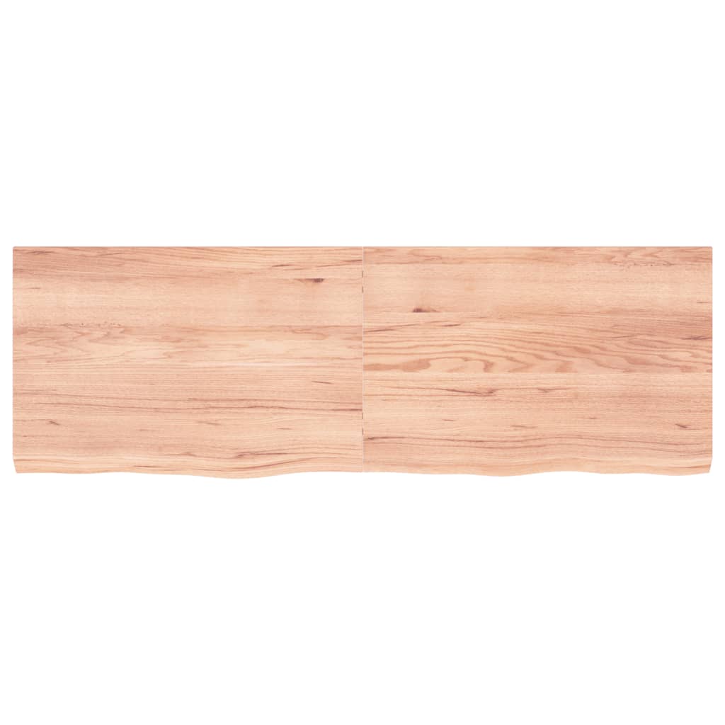 Vidaxx Waschtischplatte 180x60x (2-6) cm, behandeltes Massivholz hellbraun