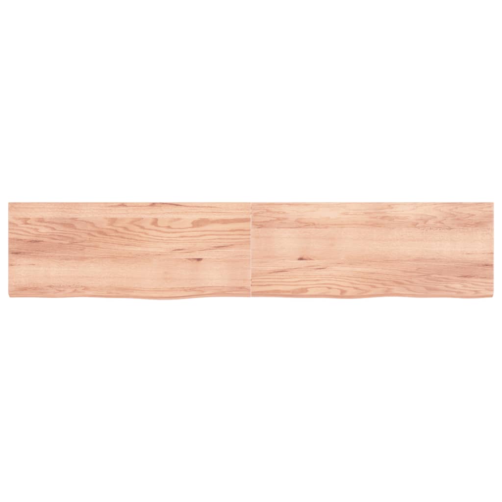 Vidaxx Waschtischplatte 200x40x (2-4) cm behandeltes Massivholz hellbraun