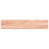 Vidaxx Waschtischplatte 200x40x (2-4) cm behandeltes Massivholz hellbraun