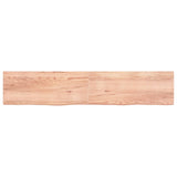 Vidaxx Waschtischplatte 200x40x (2-6) cm behandeltes Massivholz hellbraun
