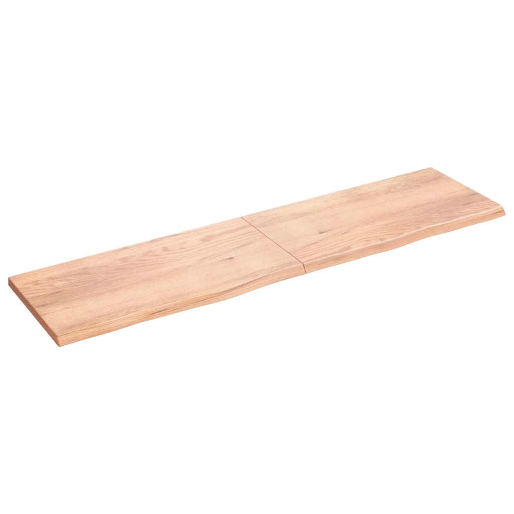 Vidaxx Waschtischplatte 200x50x (2-4) cm behandeltes Massivholz hellbraun