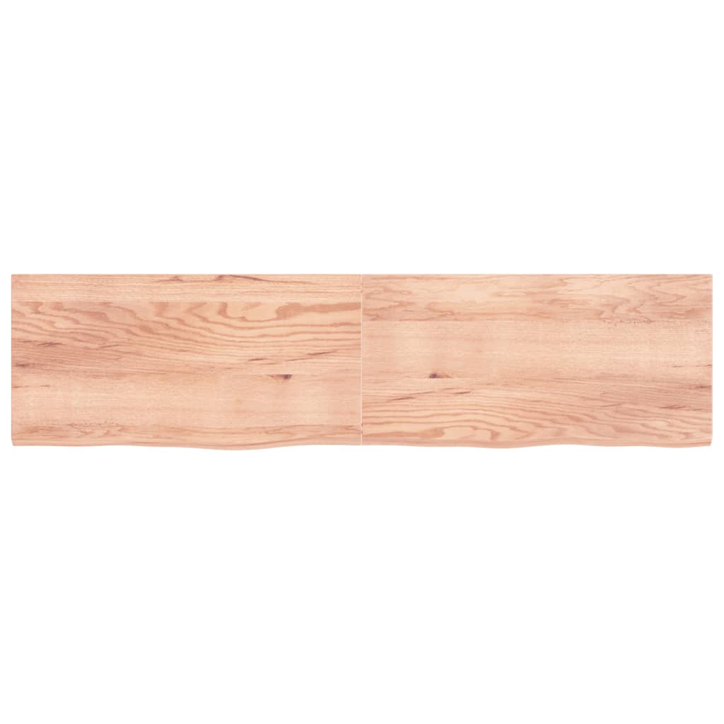 Vidaxx Waschtischplatte 200x50x (2-4) cm behandeltes Massivholz hellbraun