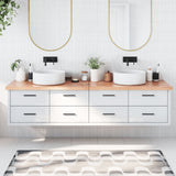 Vidaxx Waschtischplatte 200x50x (2-4) cm behandeltes Massivholz hellbraun