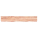 Vidaxx Waschtischplatte 220x30x (2-6) cm, behandeltes Massivholz hellbraun