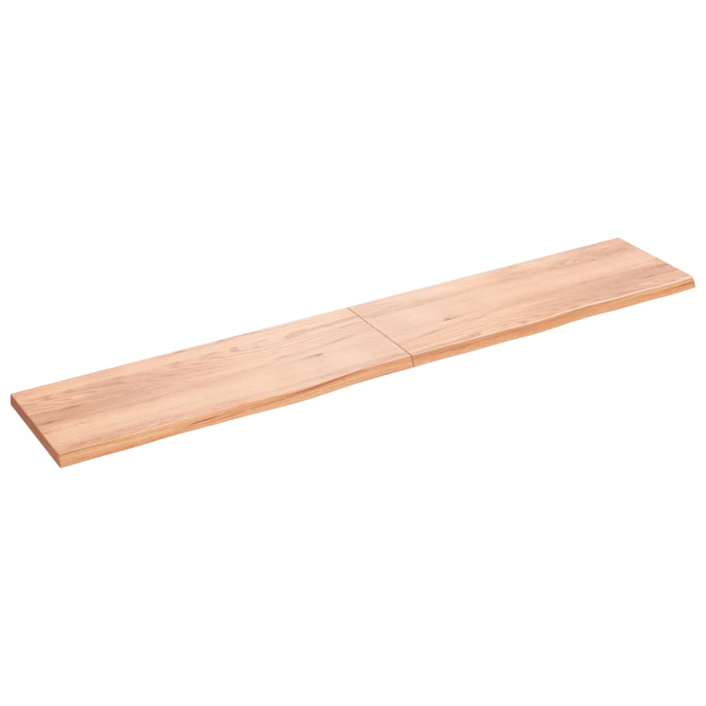 Vidaxx Waschtischplatte 220x40x (2-4) cm, behandeltes Massivholz hellbraun