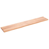Vidaxx Waschtischplatte 220x40x (2-4) cm, behandeltes Massivholz hellbraun