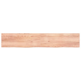 Vidaxx Waschtischplatte 220x40x (2-4) cm, behandeltes Massivholz hellbraun