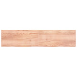 Vidaxx Waschtischplatte 220x50x (2-4) cm, behandeltes Massivholz hellbraun