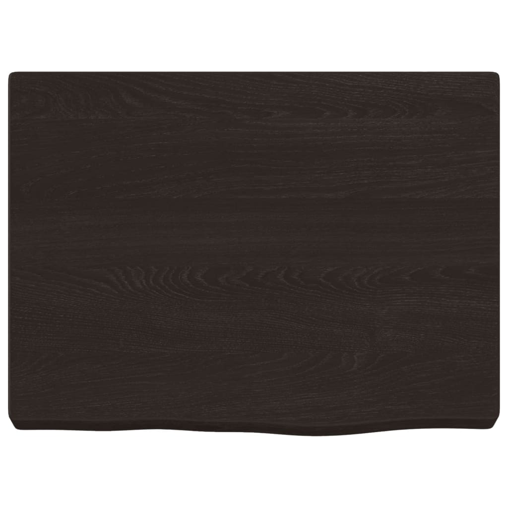 Vidaxx Waschtischplatte 40x30x (2-4) cm behandeltes Massivholz dunkelbraun