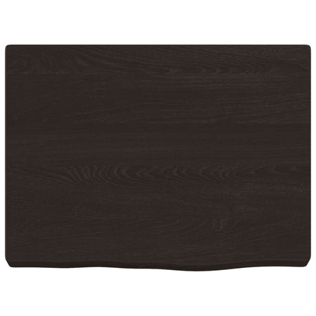 Vidaxx Waschtischplatte 40x30x (2-4) cm behandeltes Massivholz dunkelbraun