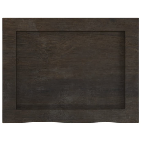 Vidaxx Waschtischplatte 40x30x (2-4) cm behandeltes Massivholz dunkelbraun