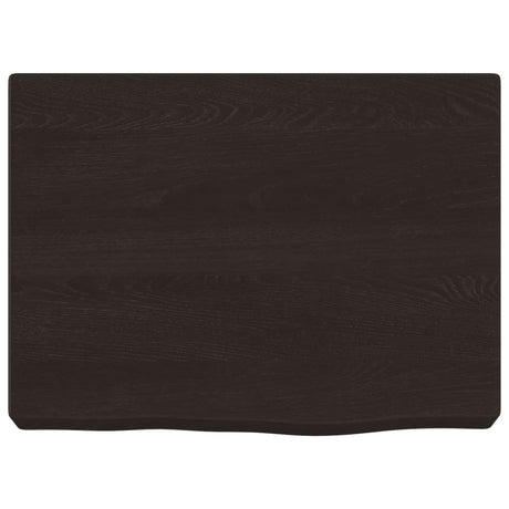 Vidaxx Waschtischplatte 40x30x (2-6) cm behandeltes Massivholz dunkelbraun