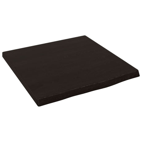 Vidaxx Waschtischplatte 40x40x (2-4) cm behandeltes Massivholz dunkelbraun