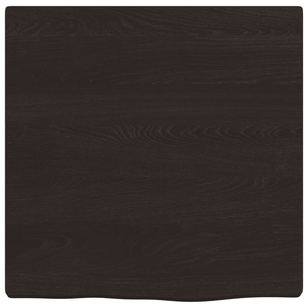 Vidaxx Waschtischplatte 40x40x (2-4) cm behandeltes Massivholz dunkelbraun