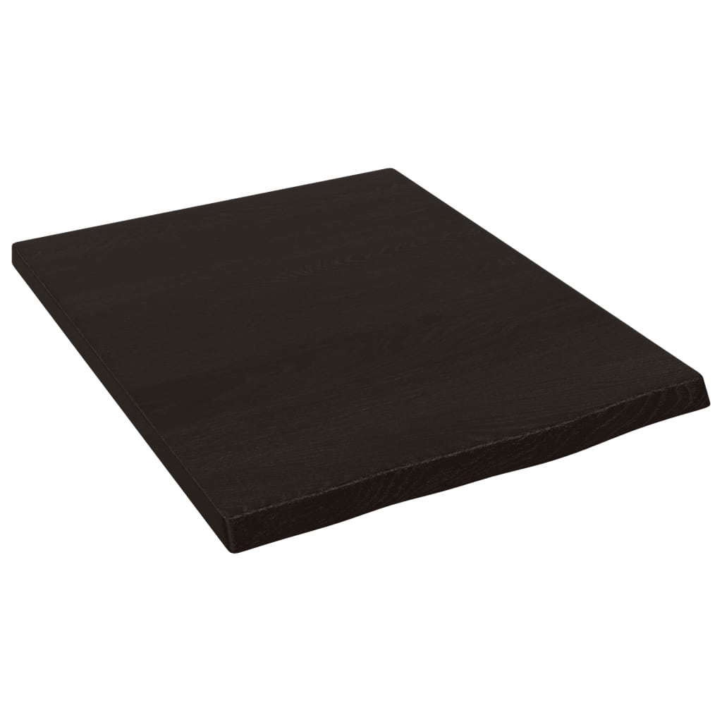 VidaXL Waschtischplatte 40x50x2 cm, behandeltes Massivholz dunkelbraun
