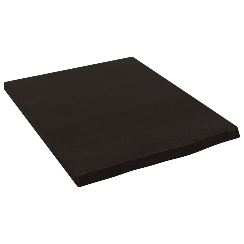 Vidaxx Waschtischplatte 40x50x (2-4) cm behandeltes Massivholz dunkelbraun