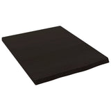 Vidaxx Waschtischplatte 40x50x (2-4) cm behandeltes Massivholz dunkelbraun