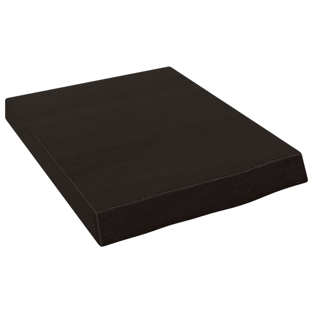 Vidaxx Waschtischplatte 40x50x (2-6) cm behandeltes Massivholz dunkelbraun