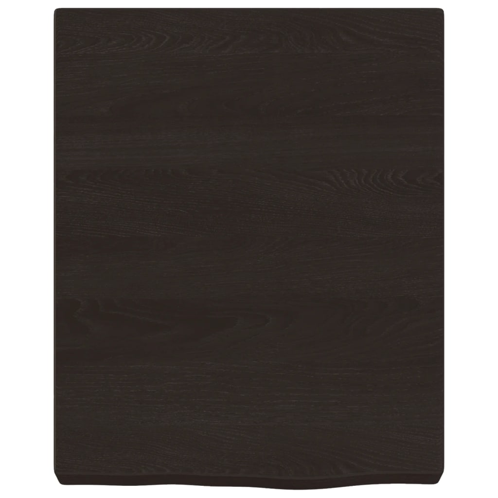 Vidaxx Waschtischplatte 40x50x (2-6) cm behandeltes Massivholz dunkelbraun