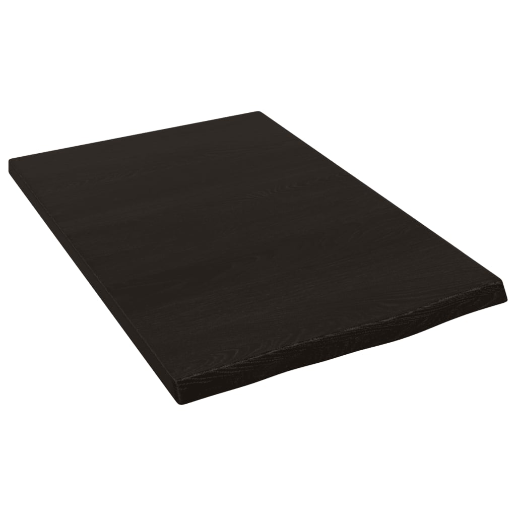 Vidaxx Waschtischplatte 40x60x2 cm, behandeltes Massivholz dunkelbraun