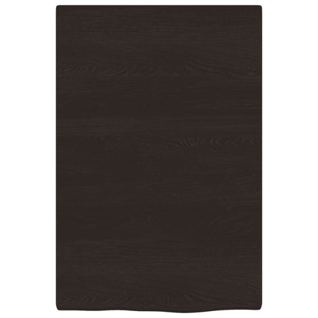 Vidaxx Waschtischplatte 40x60x2 cm, behandeltes Massivholz dunkelbraun
