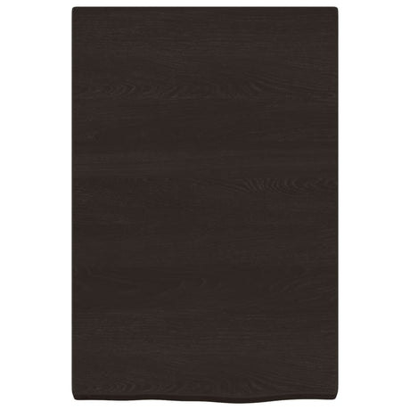 Vidaxx Waschtischplatte 40x60x (2-4) cm behandeltes Massivholz dunkelbraun
